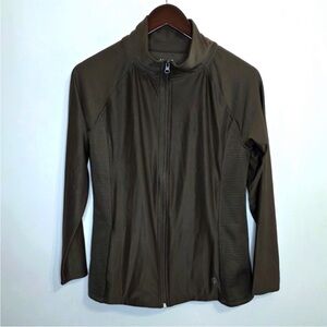 Vogo Athletica Brown Yoga Track Athletic Jacket Size Small